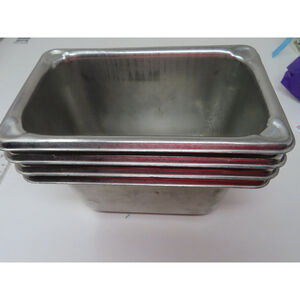 Lot 4 VOLRATH 1/9 Size 4 Inch Deep Steam Table Pan Commercial Stainless Steel